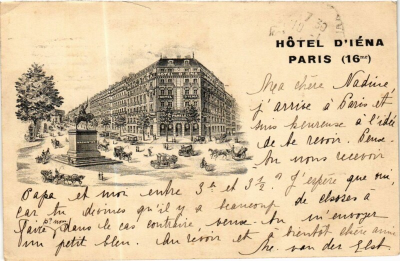 Carte postale ancienne Hôtel d'Iéna à Paris 16e