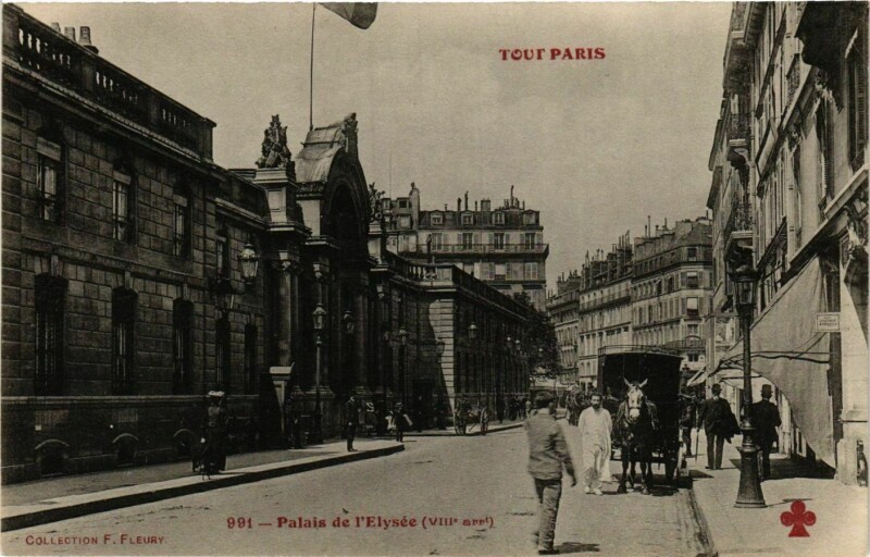 Carte postale ancienne Tout Paris 8e 991 Palais de l'Elysee. F. Fleury à Paris 8e