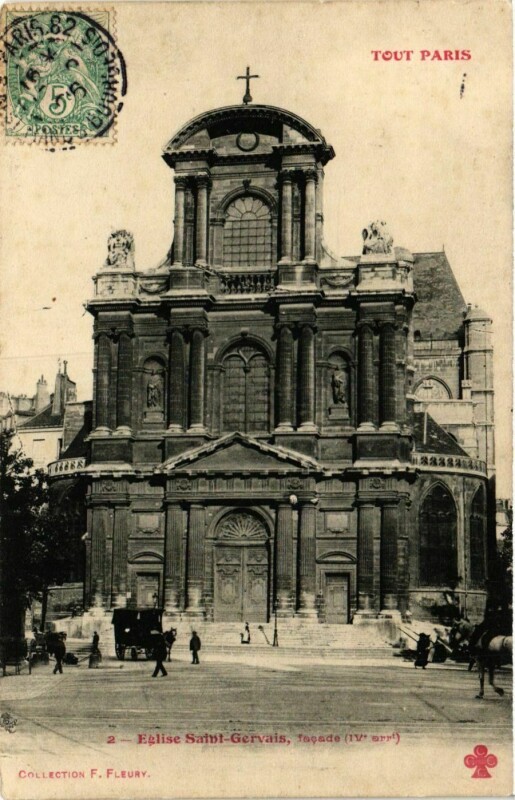 Carte postale ancienne Tout Paris 4e 2 Eglise Saint-Gervais F. Fleury à Paris 4e