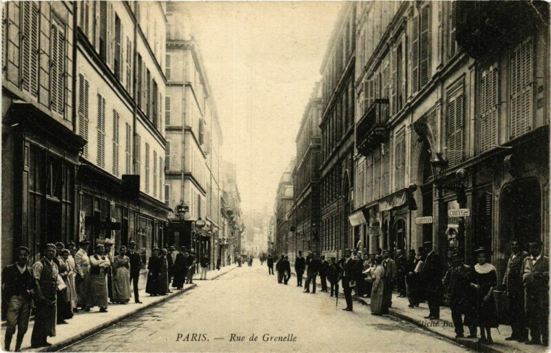 Carte postale ancienne Paris 6e Rue de Grenelle. Cliche Bartol à Paris 6e