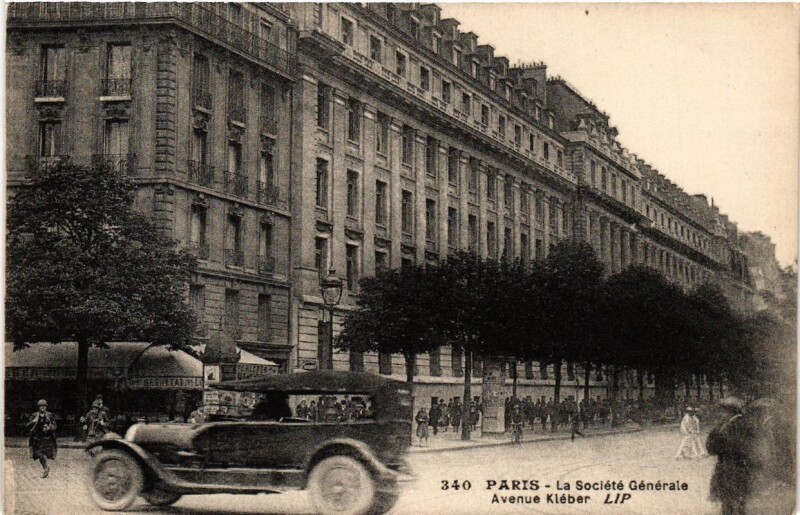 Carte postale ancienne La Société - Générale  Avenue Kleber à Paris 16e