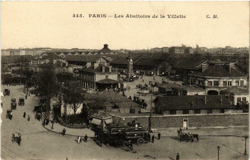 Carte postale ancienne Les Abattoirs de la Villette à Paris 19e