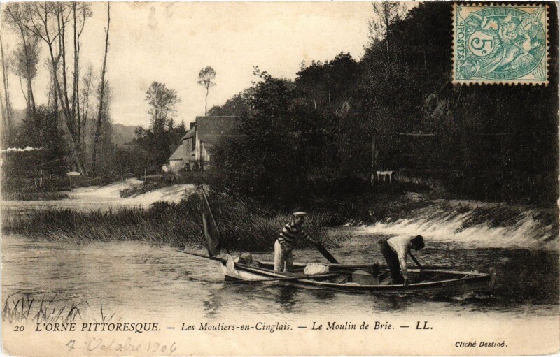 Carte postale ancienne Es Moutiers-en-Cinglais Le Moulin de Brie