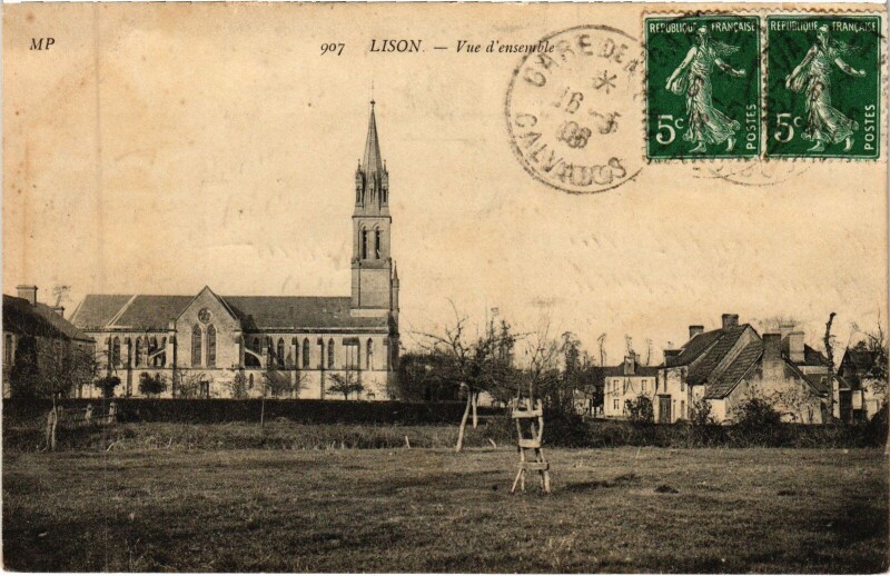 Carte postale ancienne Lison Vue d'Ensemble à Lison