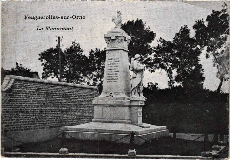 Carte postale ancienne Feugerolles-sur-Orne Le Monument