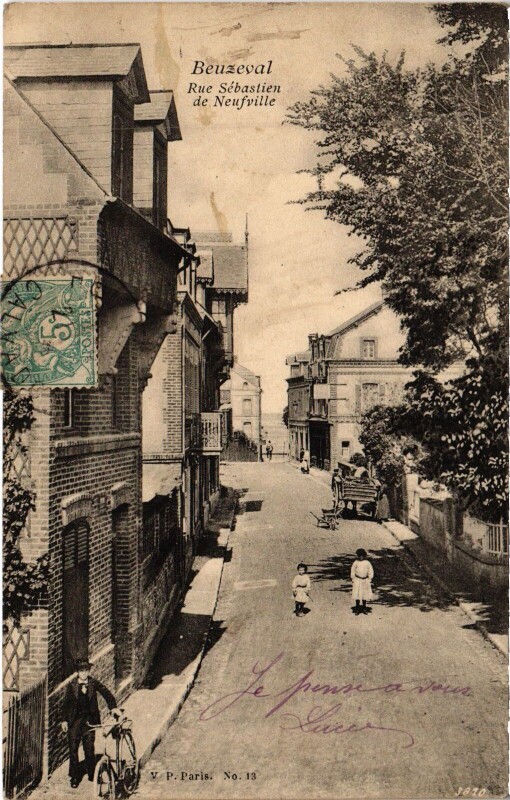 Carte postale ancienne Beuzeval Rue Sebastien de Neufville