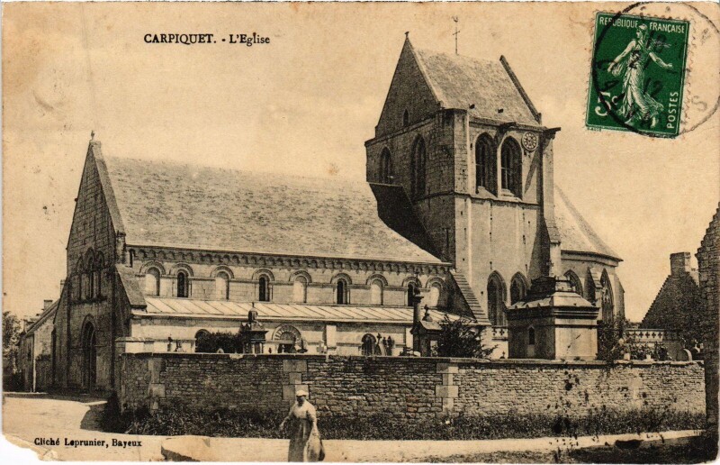 Carte postale ancienne Carpiquet L'Eglise à Carpiquet