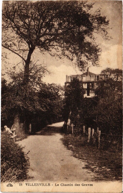 Carte postale ancienne Villerville Le Chemin des Graves à Villerville