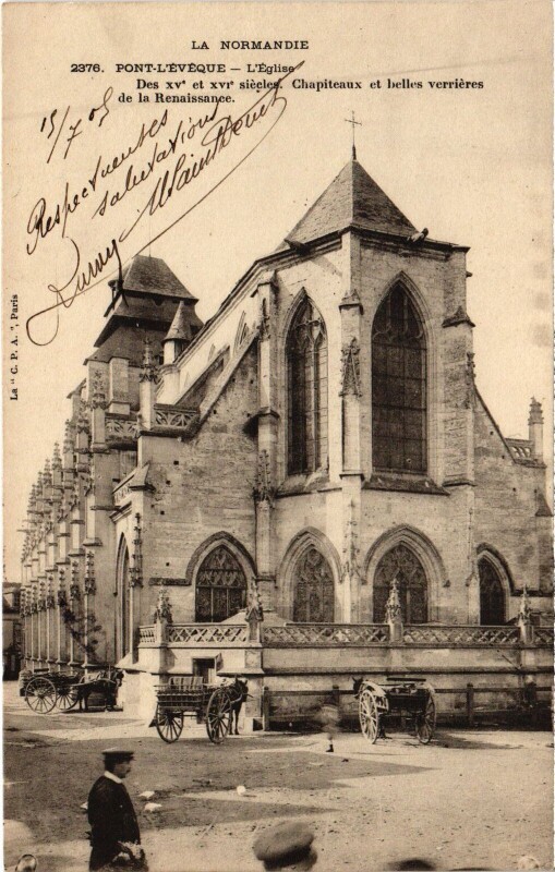 Carte postale ancienne Pont-l'Eveque L'Eglise
