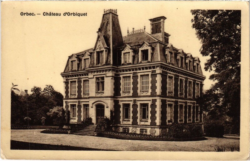 Carte postale ancienne Orbec Chateau d'Orbiquet à Orbec