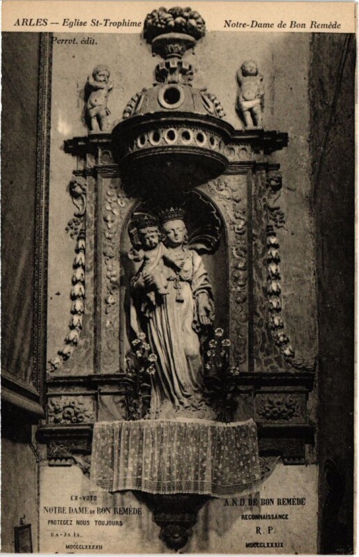Carte postale ancienne Arles Eglise Saint-Trophime - Notre-Dame de Bon Remede à Arles