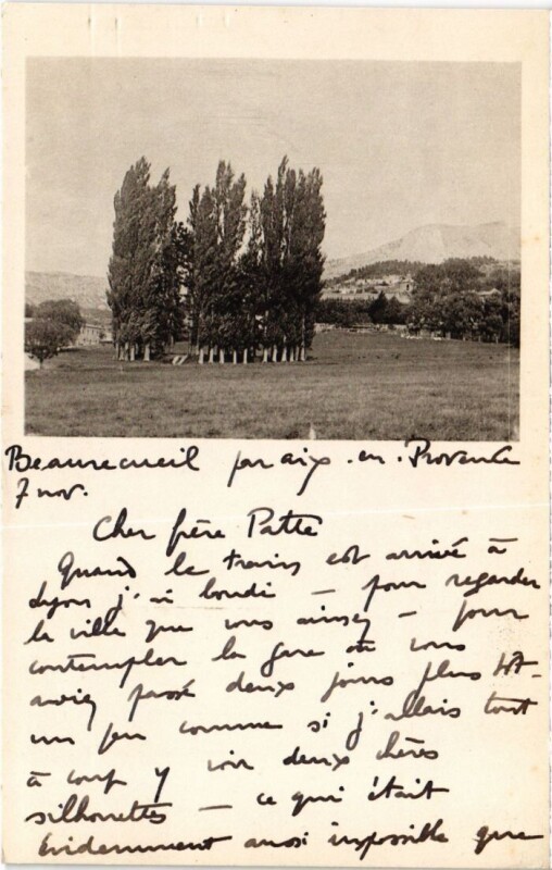 Carte postale ancienne Beaurecueil Vue Panoramique à Beaurecueil