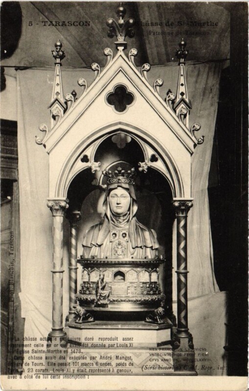 Carte postale ancienne Tarascon Chasse de Sainte-Marthe à Tarascon