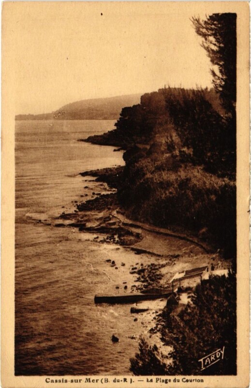 Carte postale ancienne Cassis La Plage du Courton à Cassis