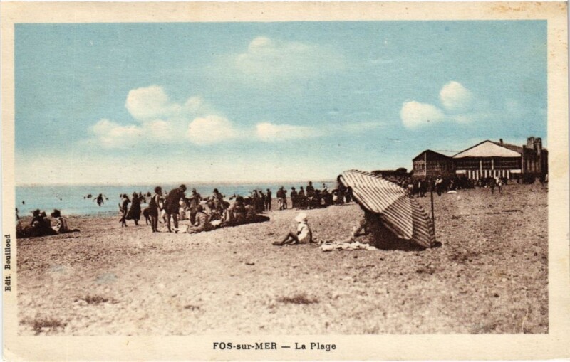 Carte postale ancienne Fos-sur-Mer La Plage à Fos-sur-Mer