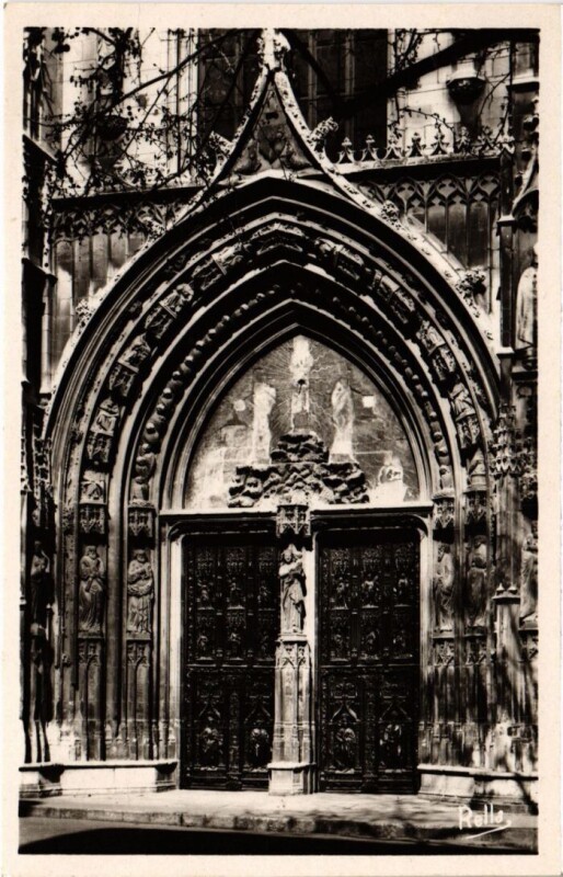 Carte postale ancienne Aix-en-Provence Cathedrale Saint-Sauveur - Le Portail à Aix-en-Provence