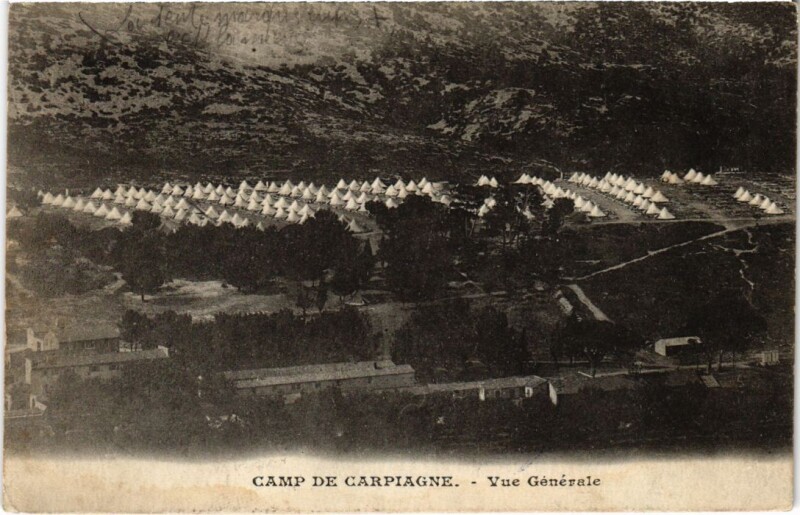 Carte postale ancienne Camp de Carpiagne - Vue Generale