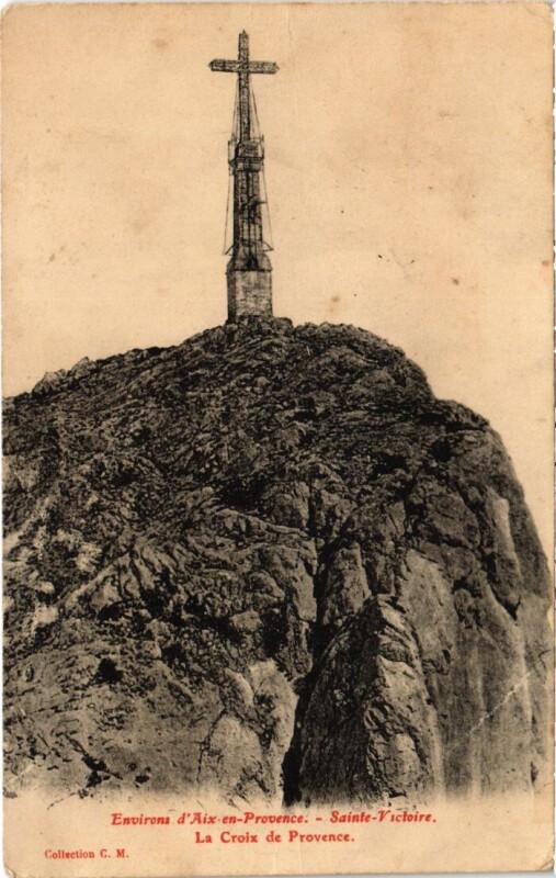 Carte postale ancienne Aix-en-Provence Env. - Sainte-Victoire - La Croix de Provence à Aix-en-Provence