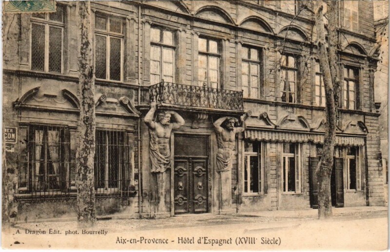 Carte postale ancienne Aix-en-Provence Hotel d'Espagnet à Aix-en-Provence