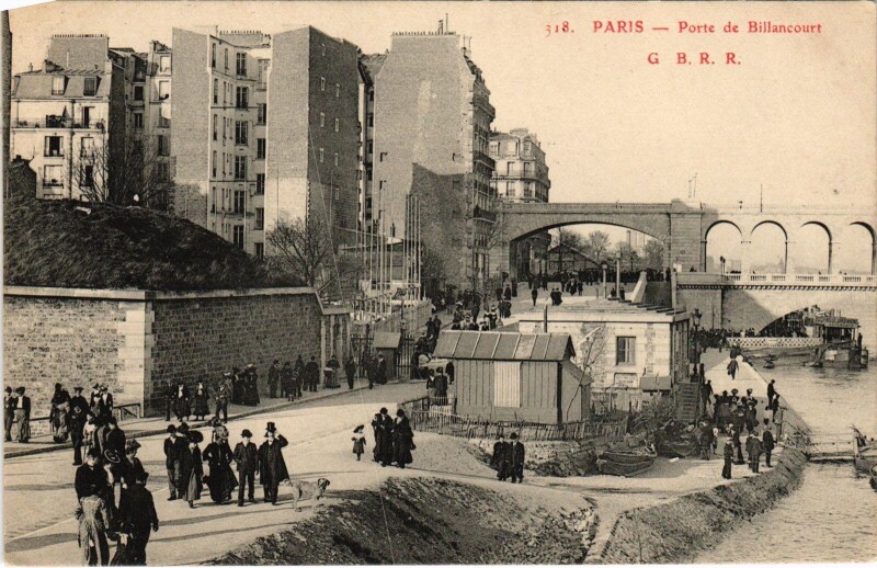 Carte postale ancienne Porte de Billancourt à Paris 16e