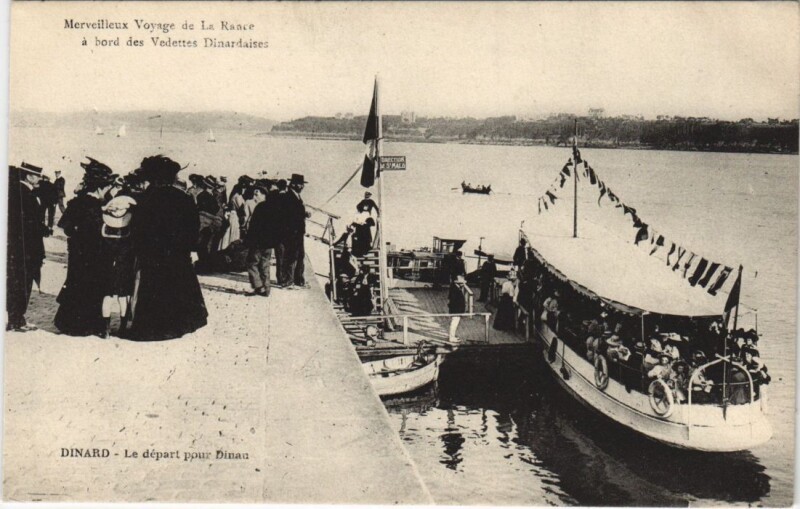 Carte postale ancienne Dinard Le depart pour Dinan à Dinard
