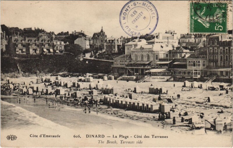 Carte postale ancienne Dinard La Plage à Dinard