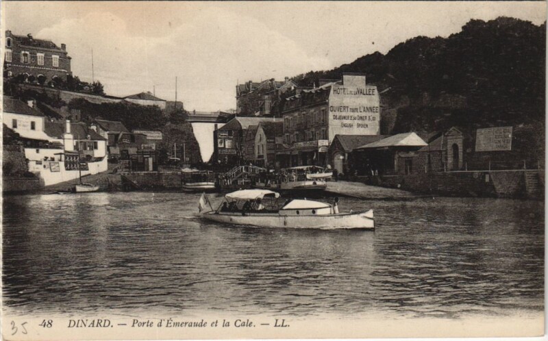 Carte postale ancienne Dinard Porte d'Emeraude et la Cale à Dinard