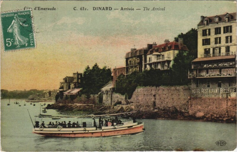 Carte postale ancienne Dinard Arrivee à Dinard