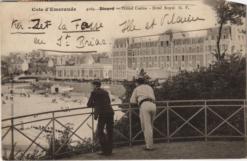 Carte postale ancienne Dinard Grand Casino, Hotel Royal à Dinard