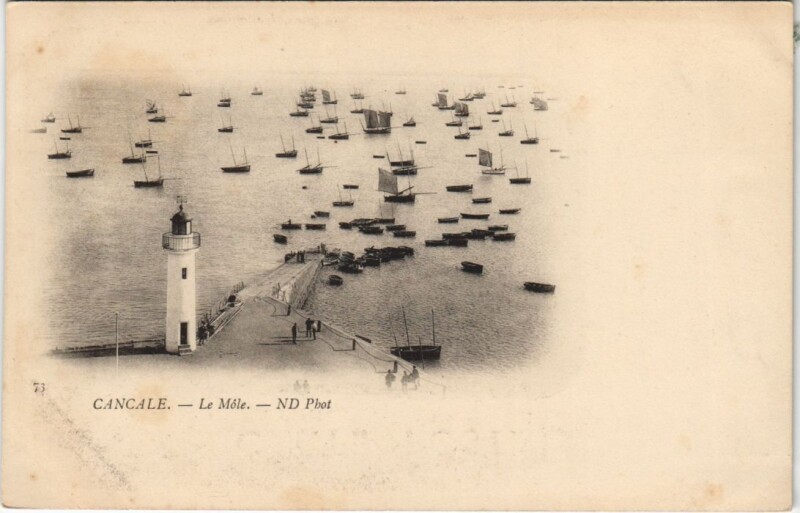 Carte postale ancienne Cancale Le Mole à Cancale