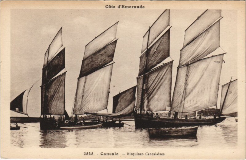 Carte postale ancienne Cancale Bisquines Cancalaises à Cancale