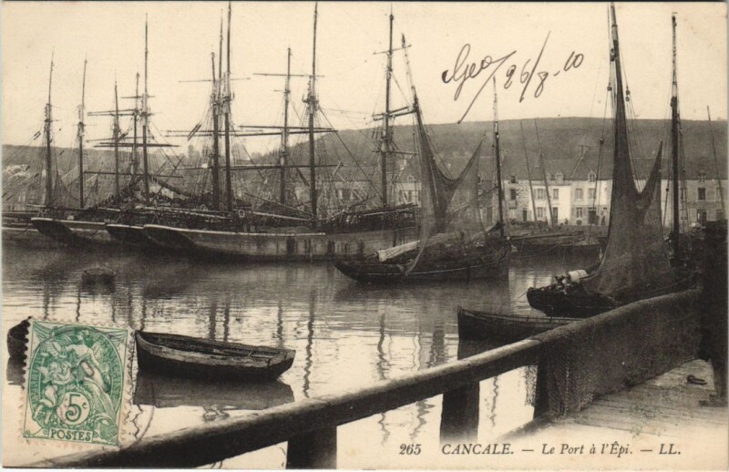 Carte postale ancienne Cancale Le Port a l'Epi à Cancale