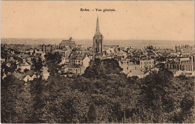 Carte postale ancienne Redon vue generale à Redon