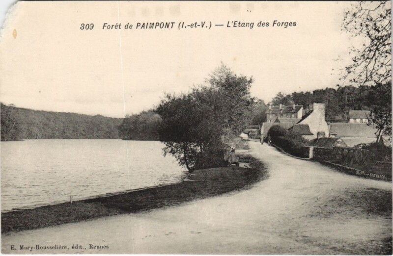 Carte postale ancienne Paimpont Etang des Forges à Paimpont