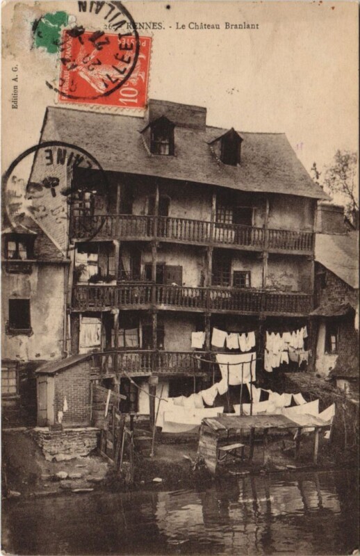 Carte postale ancienne Rennes Chateau de Branlant à Rennes