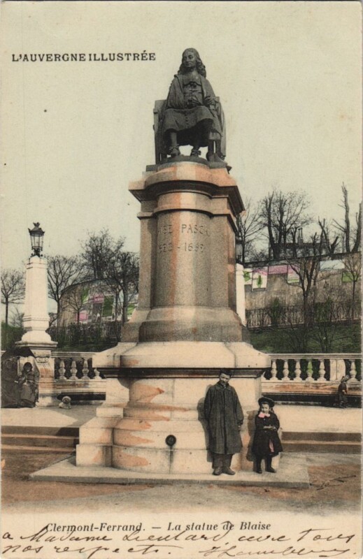 Carte postale ancienne Clermont Ferrand Statue de Blaise à Clermont-Ferrand