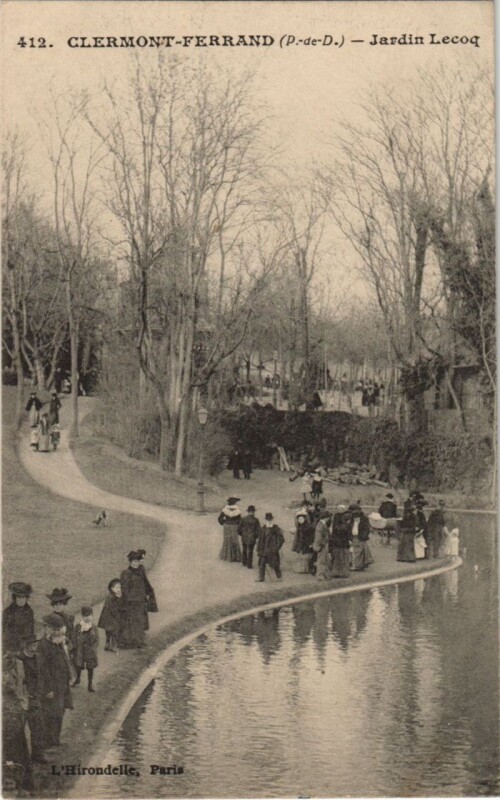 Carte postale ancienne Clermont Ferrand Jardin Lecoq à Clermont-Ferrand