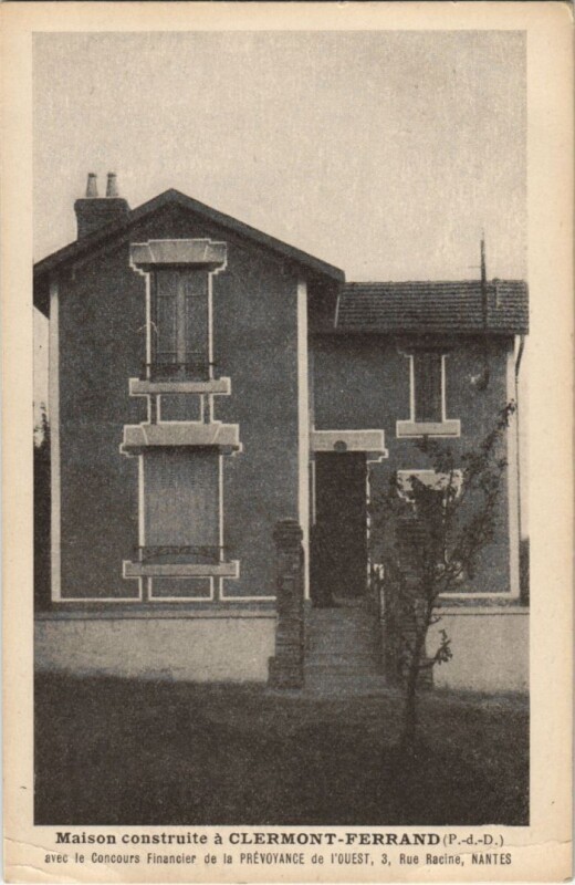 Carte postale ancienne Clermont Ferrand Maison construite à Clermont-Ferrand