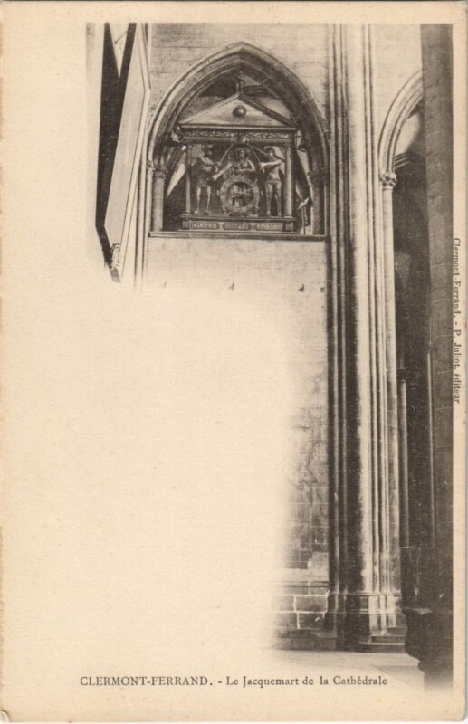 Carte postale ancienne Clermont Ferrand Le Jacquemart de la Cathedrale à Clermont-Ferrand
