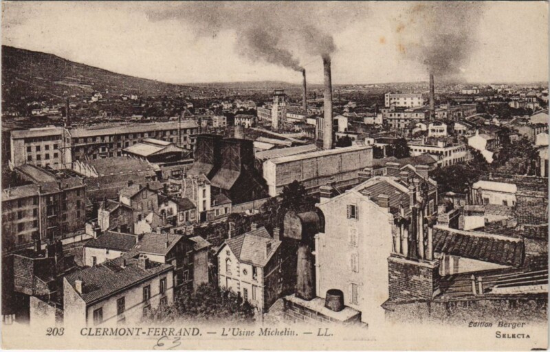 Carte postale ancienne Clermont Ferrand Usine Michelin à Clermont-Ferrand