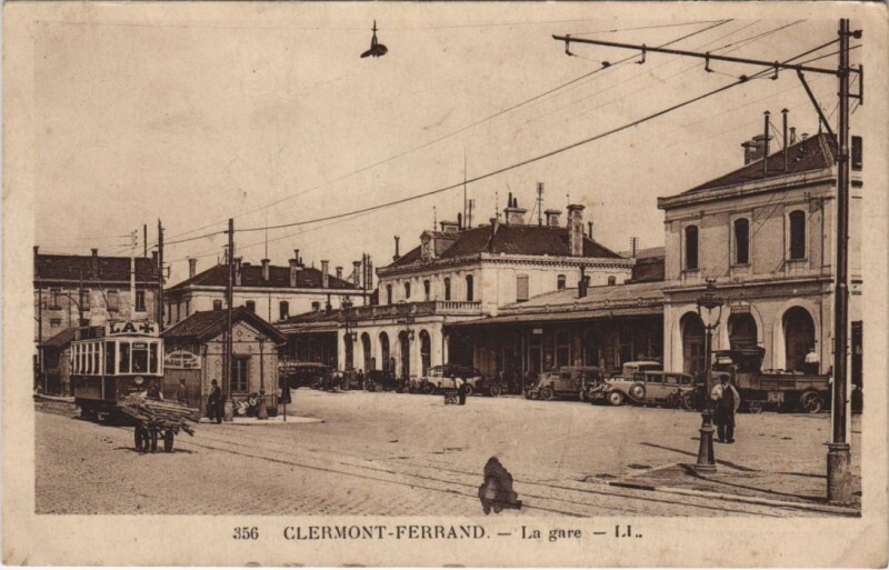 Carte postale ancienne Clermont Ferrand la gare à Clermont-Ferrand