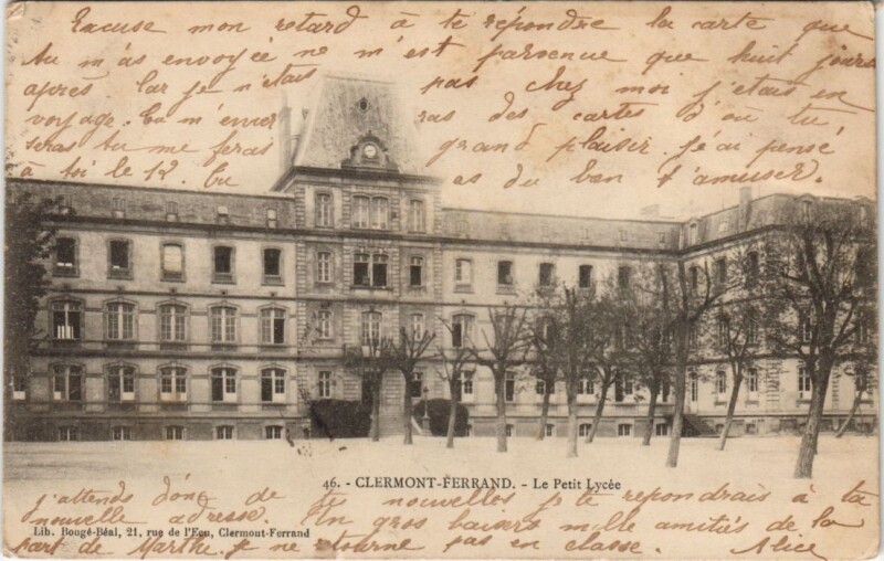 Carte postale ancienne Clermont Ferrand Le Petit Lycee à Clermont-Ferrand