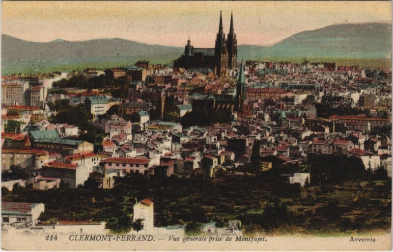 Carte postale ancienne Clermont Ferrand vue generale à Clermont-Ferrand
