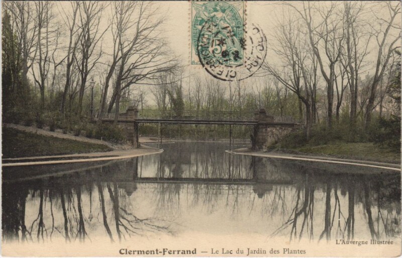 Carte postale ancienne Clermont Ferrand Le Lac du Jardin des Plantes à Clermont-Ferrand
