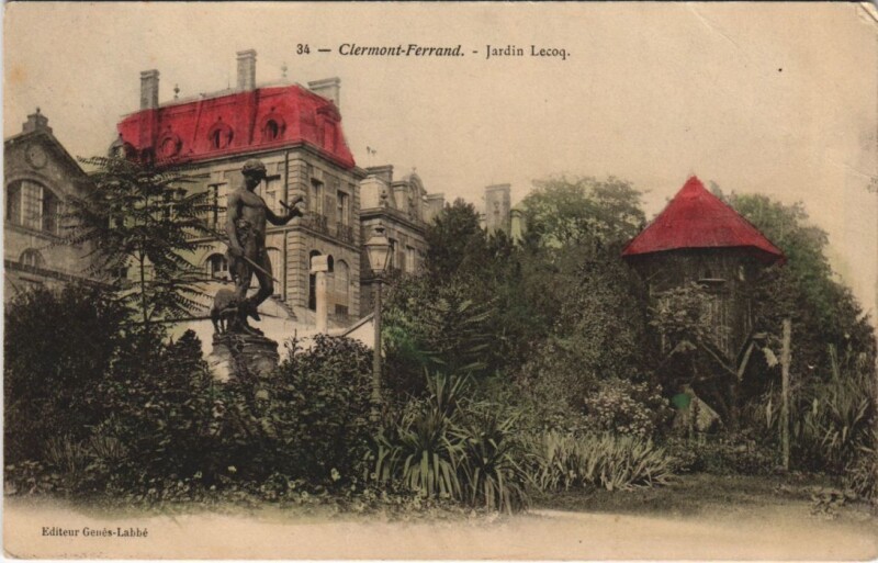 Carte postale ancienne Clermont Ferrand Jardin Lecoq à Clermont-Ferrand