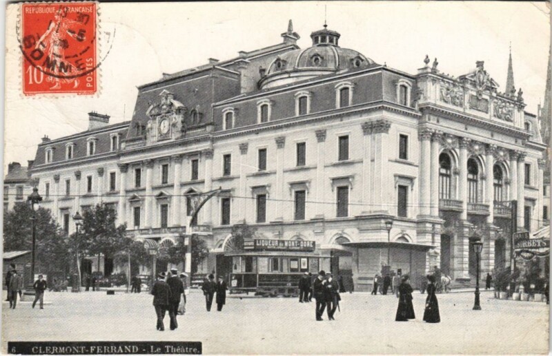 Carte postale ancienne Clermont Ferrand Le Theatre à Clermont-Ferrand