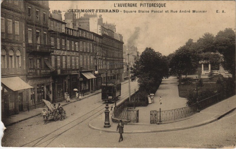 Carte postale ancienne Clermont Ferrand Square Blaise Pascal à Clermont-Ferrand