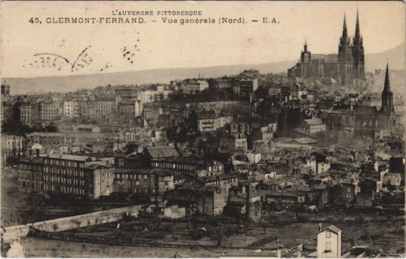 Carte postale ancienne Clermont Ferrand vue generale à Clermont-Ferrand