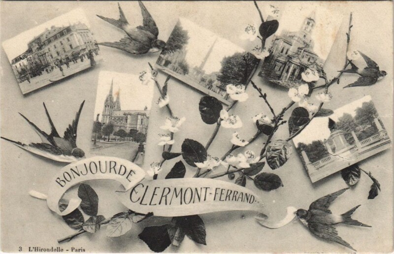 Carte postale ancienne Clermont Ferrand souvenir à Clermont-Ferrand