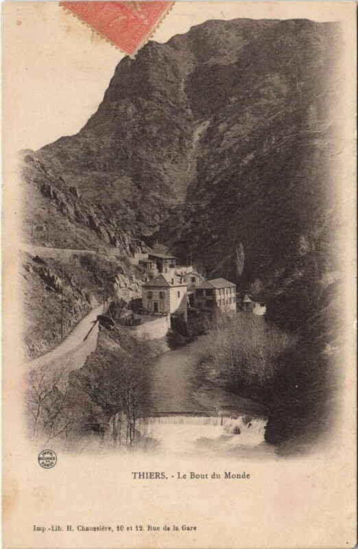 Carte postale ancienne Thiers Le Bout du Monde à Thiers